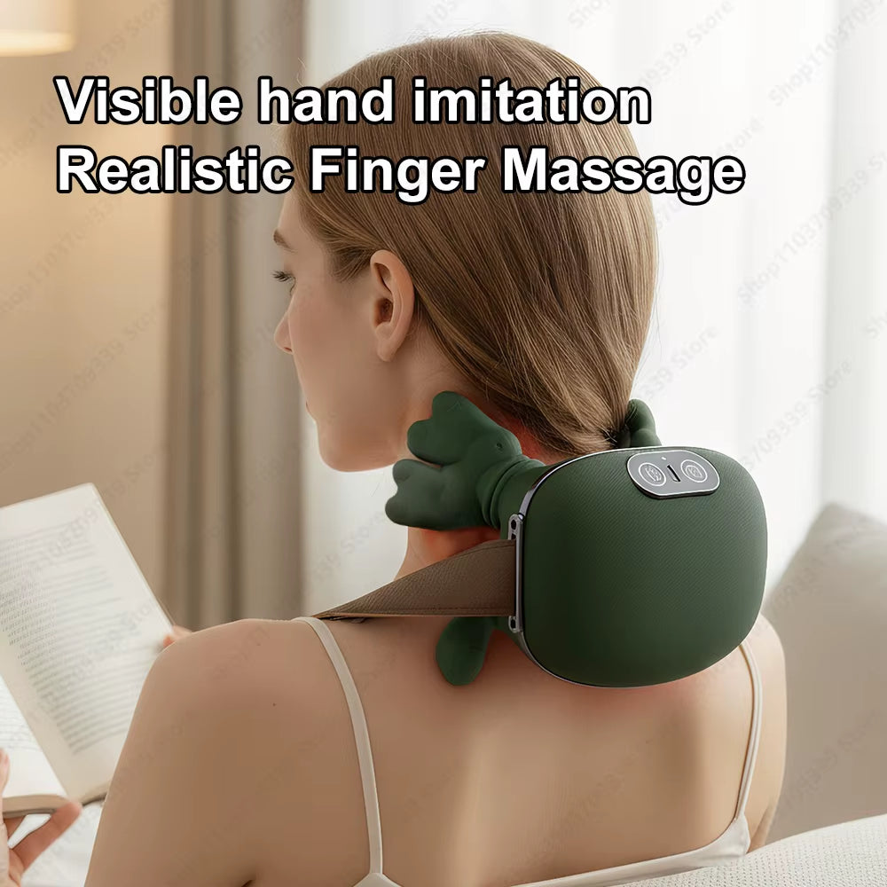 Electric Neck and Shoulder Muscle Massager Wireless Shoulder and Back Kneading Massage Shawl Neck Masajeador Relax Pain Relief