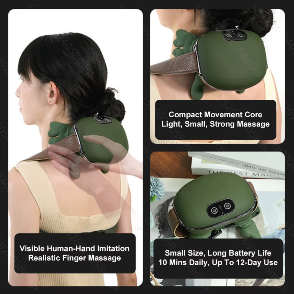 Electric Neck and Shoulder Muscle Massager Wireless Shoulder and Back Kneading Massage Shawl Neck Masajeador Relax Pain Relief